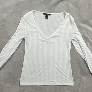 Forever 21 White Long Sleeve Shirt